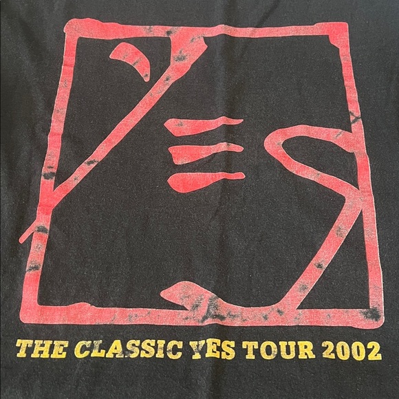 Yes Other - Yes 2002 Tour Graphic TShirt Black Size Large * Flaw
